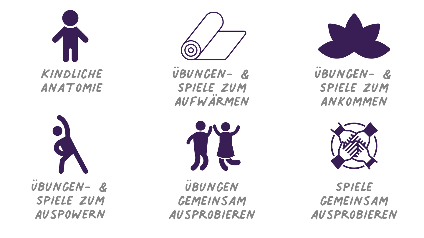 Yogaübungen und -spiele mit Kindern
