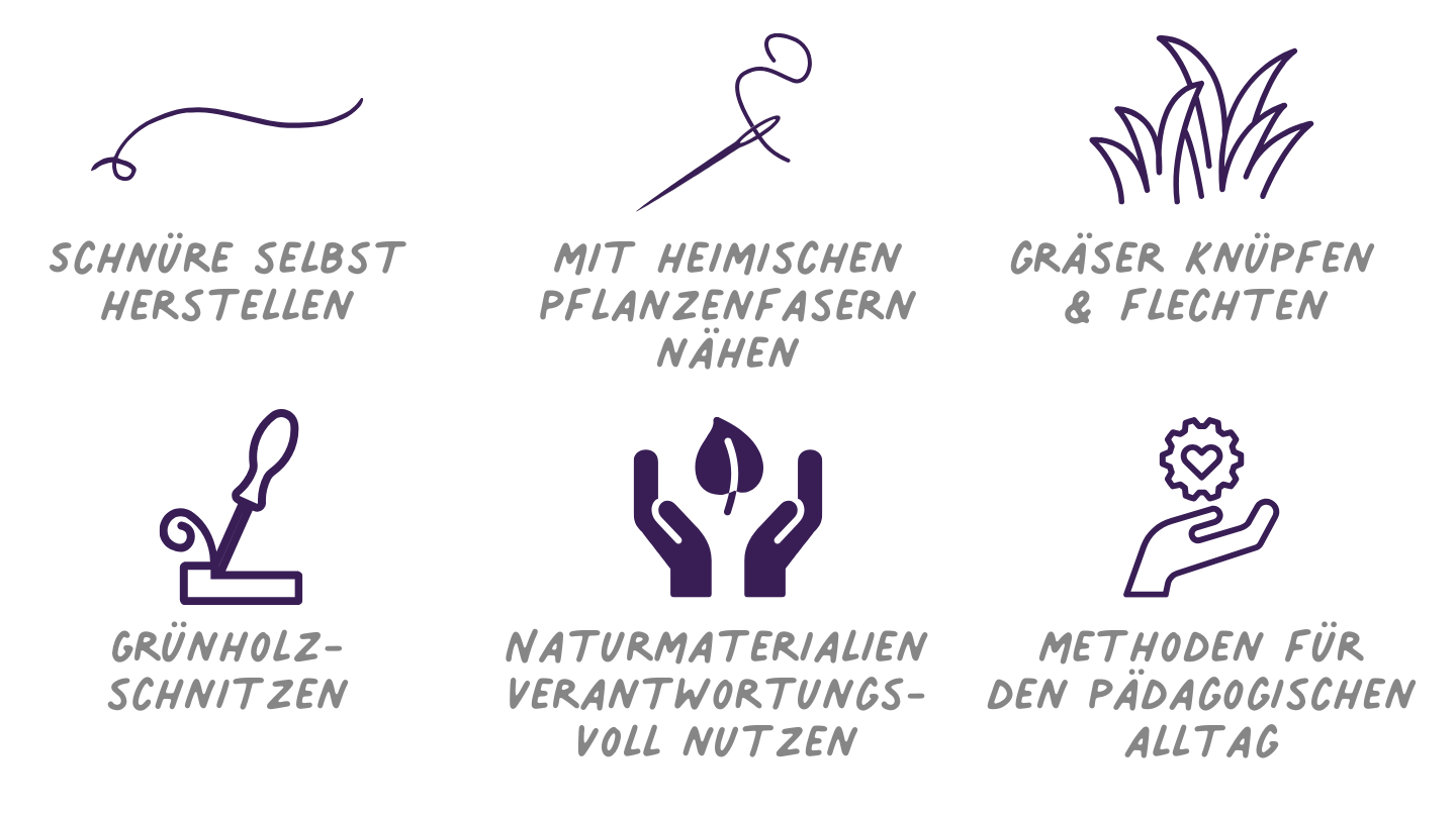 Naturhandwerk mit Holz, Gräsern und Wildkräutern