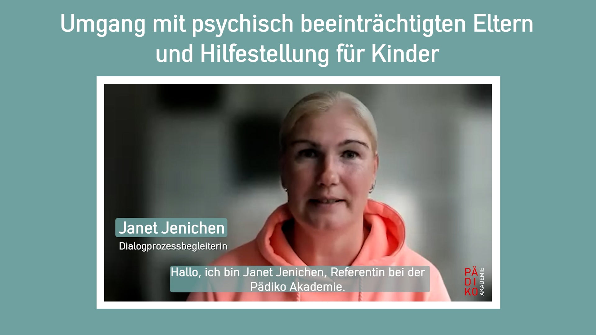 Schwerpunktfortbildung Förderungsbedarf: Psychische Auffälligkeiten und Beeinträchtigungen bei Kindern und Eltern